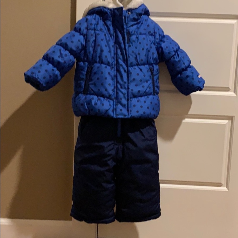 Toddler Girl Snowsuit matching set size 18 months